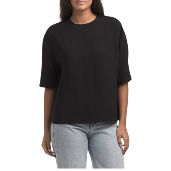 VINCE Tops - VINCE Black Dolman Elbow Sleeve Tee